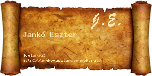 Jankó Eszter névjegykártya